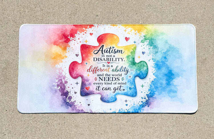 Autism Puzzle Piece Desk Mat
