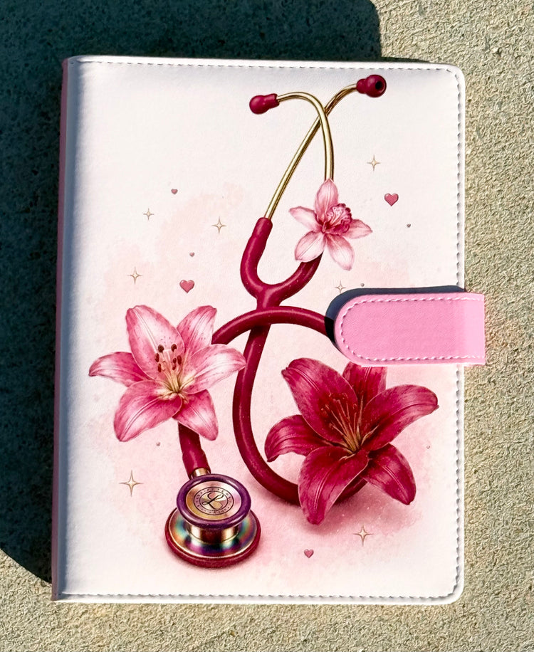Floral Stethoscope Binder Set
