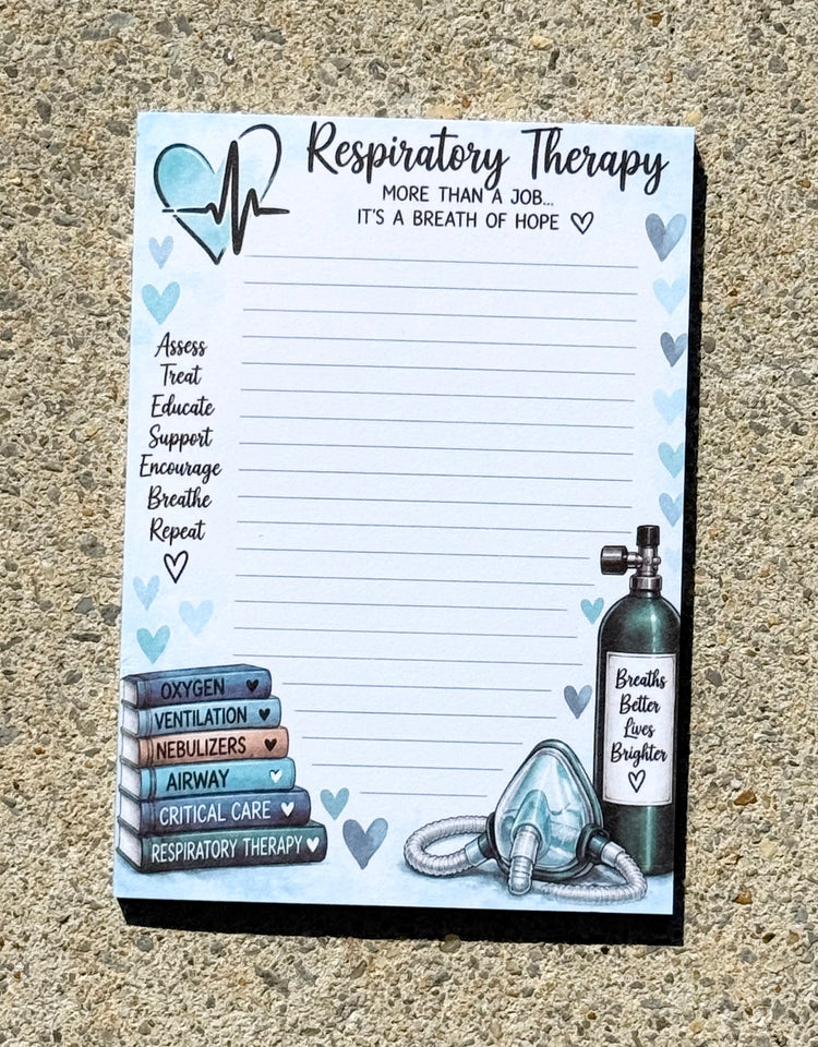 Respiratory Therapy Notepad