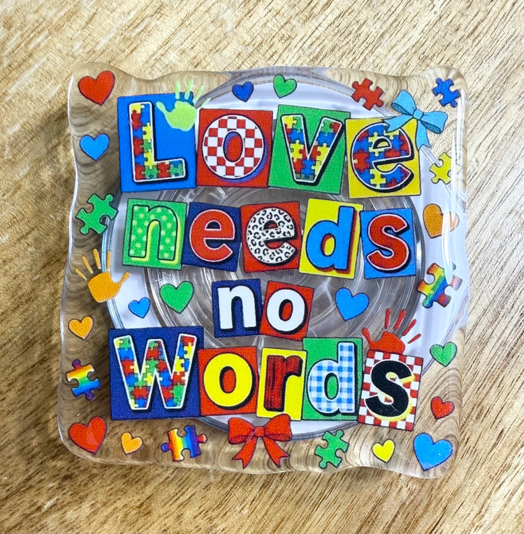 Love Needs No Words Phone Magnet