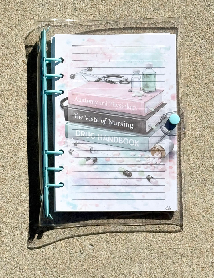 Clear Nursing Student Binder Set