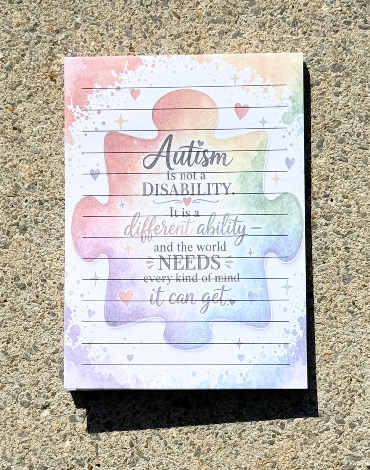 Autism Puzzle Piece Sticky Notes