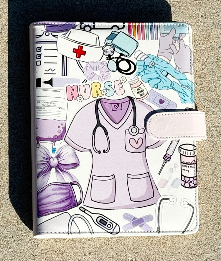Purple Scrubs Nurse Binder Set