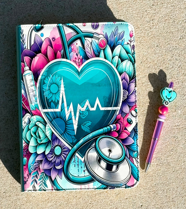 Medical Heart Zipper Binder Set