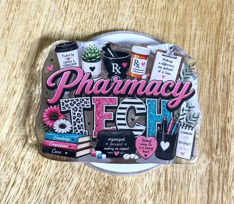 Pharmacy Tech Phone Magnet