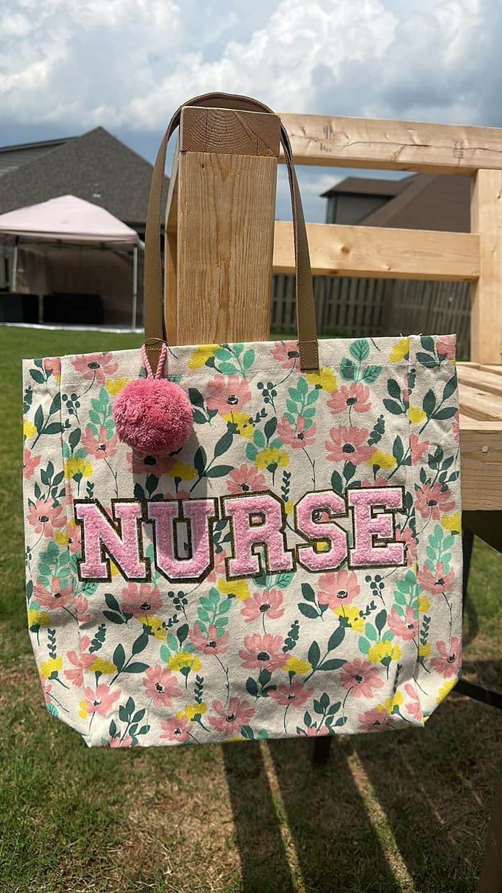 Floral Nurse Tote